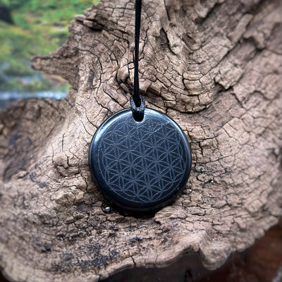 Shungite avec fleur de vie